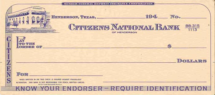 Vintage Deposit Slip